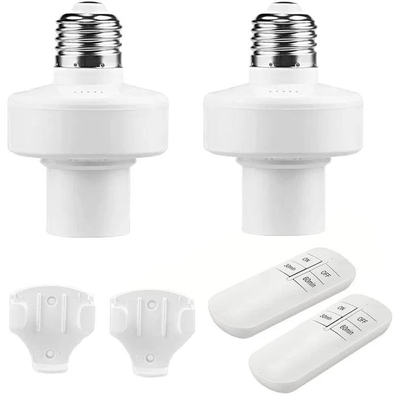 E27 Wireless Remote Control Light Socket Lamp Holder 20M Range For LED Bulbs Lamp Socket Wireless Light Switch Kit AC110V-240V