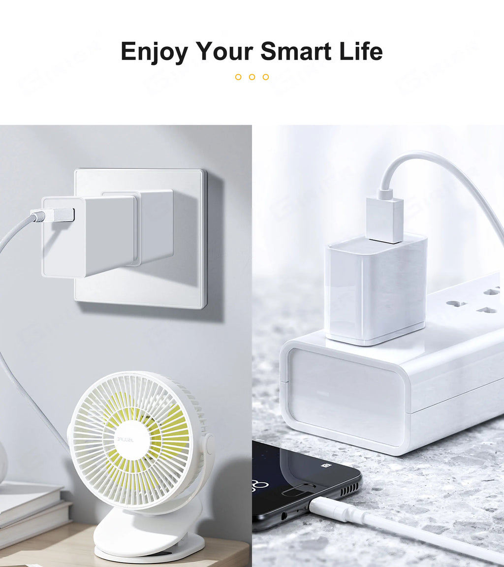 GIRIER Tuya Smart Micro USB Adaptor 5V, WiFi Wireless USB Power Adaptor, Works with Alexa Hey Google for Smart Home Automation