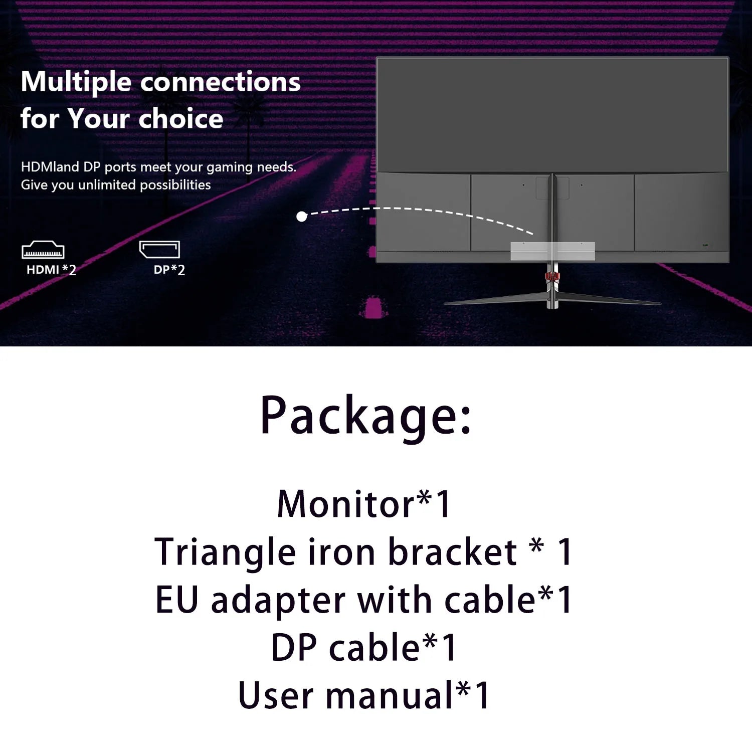 27inch 165Hz Gaming Monitor IPS 350cm/d2 Gaming Display DP HDMI FHD Desktop Ultra-thin Computer Screen Monitor