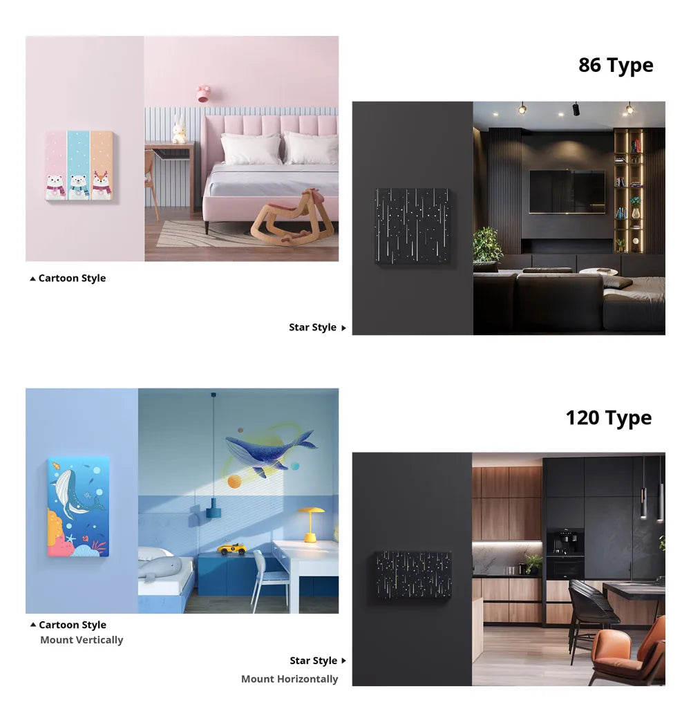 SONOFF T5 Smart WiFi Touch Wall Switch Timer Scene with LED Light eWeLink APP Automation Remote Control Alexa Google Home Alice