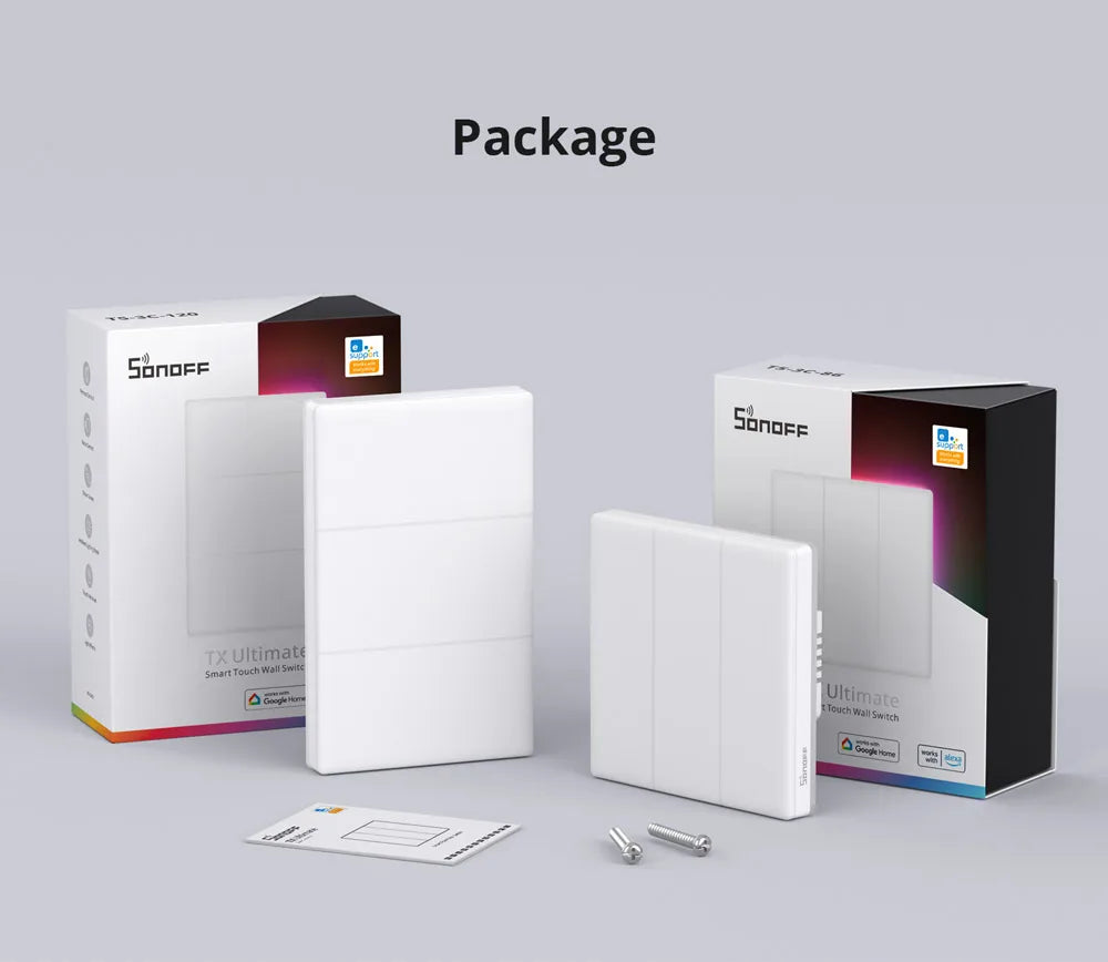 SONOFF T5 Smart WiFi Touch Wall Switch Timer Scene with LED Light eWeLink APP Automation Remote Control Alexa Google Home Alice
