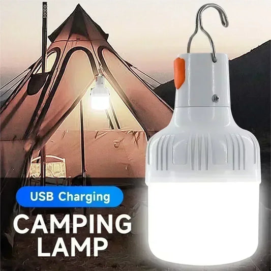 60W USB Rechargeable LED Emergency Light - Outdoor Camping Lantern for Hiking, Sports, and EDC Use