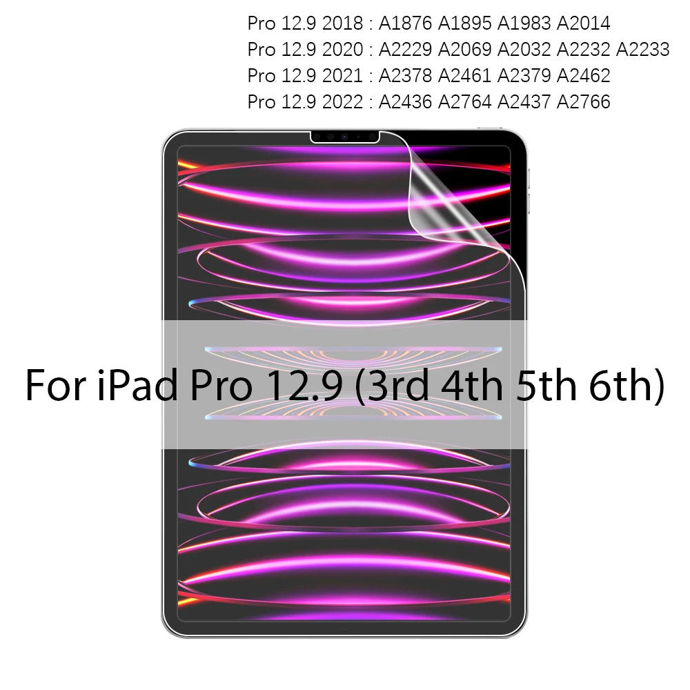 Game Falcon Matte Paper-Like Screen Protector for iPad Pro 13/12.9/11 (2024 M4), iPad Air 3/4/5, iPad 7th-10th Gen, Mini 6 – Writing and Drawing Film