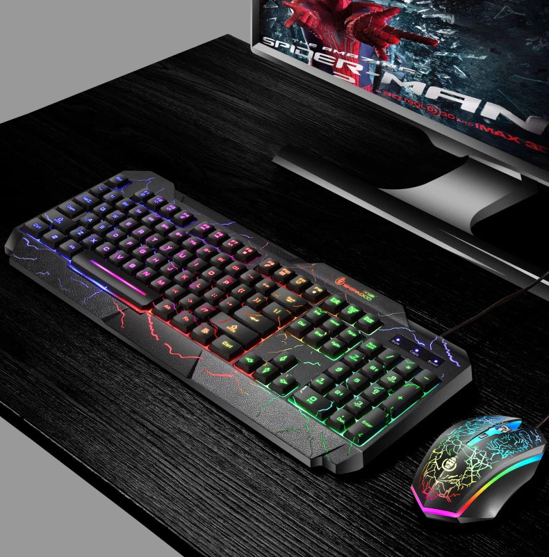 PANTSAN Burst Gaming & Office Keyboard and Mouse Set | Mechanical Feel, Luminous Keyboard and Mouse Combo