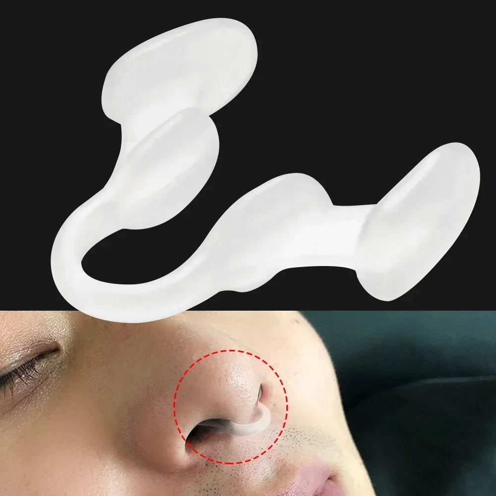 1pc Silicone Anti-Snoring Nose Clip - Nasal Dilator for Easy Breathing, Better Sleep, and Rhinitis Relief