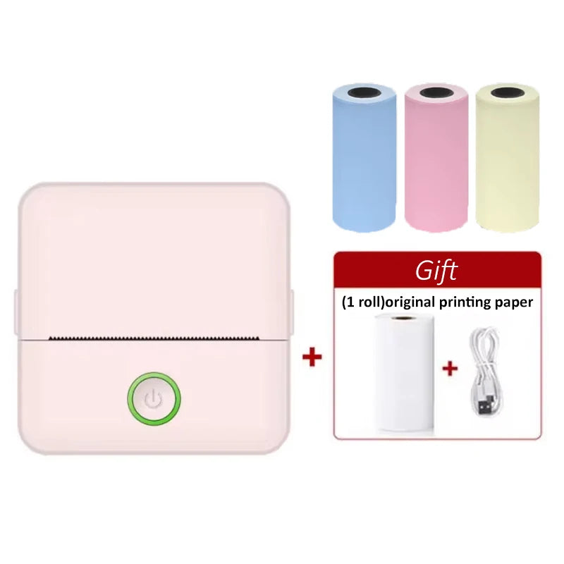 X6 mini printer portable sticker label Printer Bluetooth HD pocket thermal printer with paper for student note inkless printing