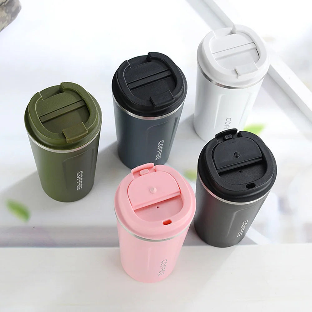 Watersy Stainless Steel Thermal Travel Mug – 380ML/510ML Leakproof Insulated Coffee Cup for Tea and Drinks