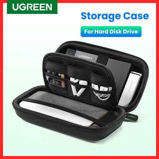 UGREEN 2.5-Inch Hard Disk Drive Case – Portable HDD/SSD Storage Box for Power Bank & External Hard Drive, Travel Protection Bag