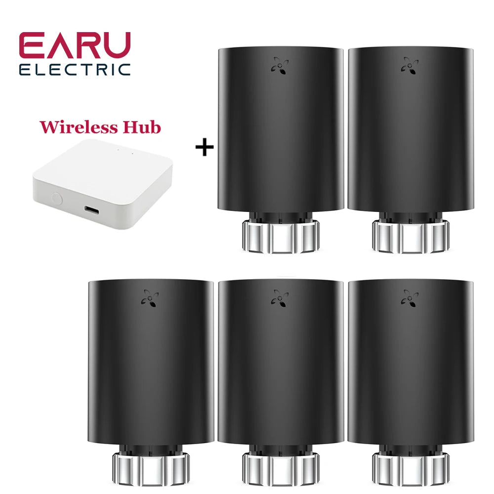 Tuya Smart ZigBee Radiator Actuator TRV Programmable Thermostatic Radiator Valve App Remote Temperature Controller Support Alexa