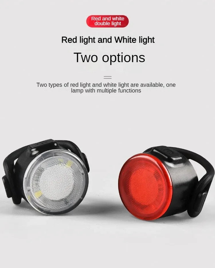 Waterproof LED Bicycle Taillight - Battery-Powered Rear Warning Light for MTB & Road Cycling