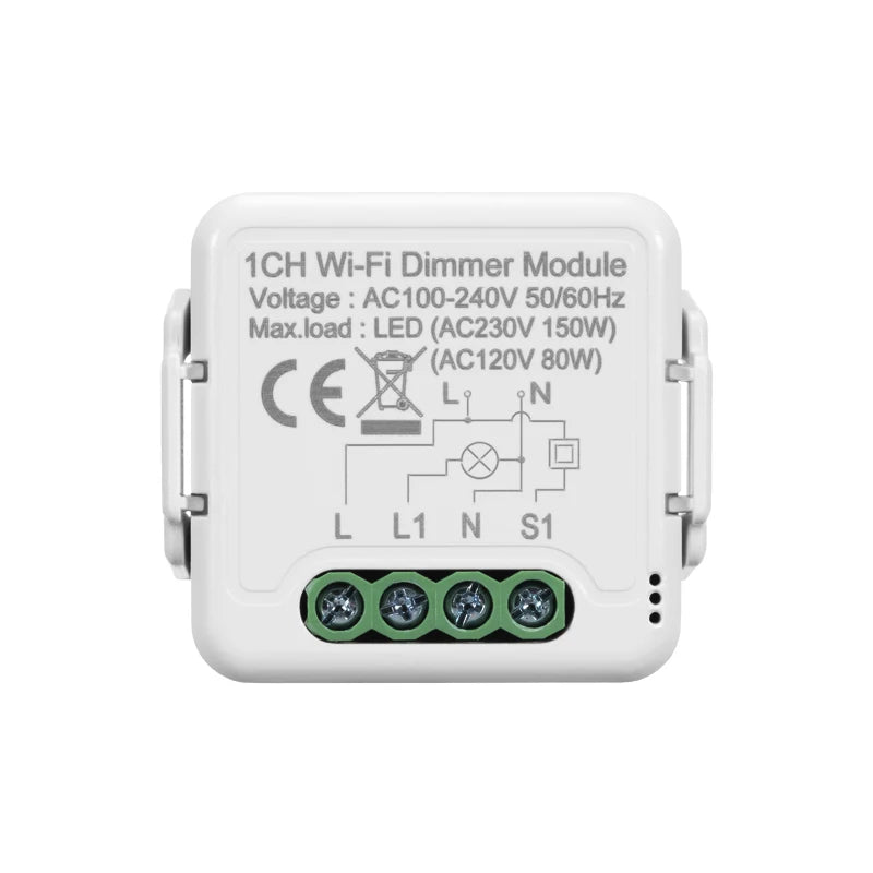 DIY  Wifi Smart Dimmer Switch Module Tuya/Smartlife APP Remote Control Two Way Compatible with Alexa Google Home Voice Control