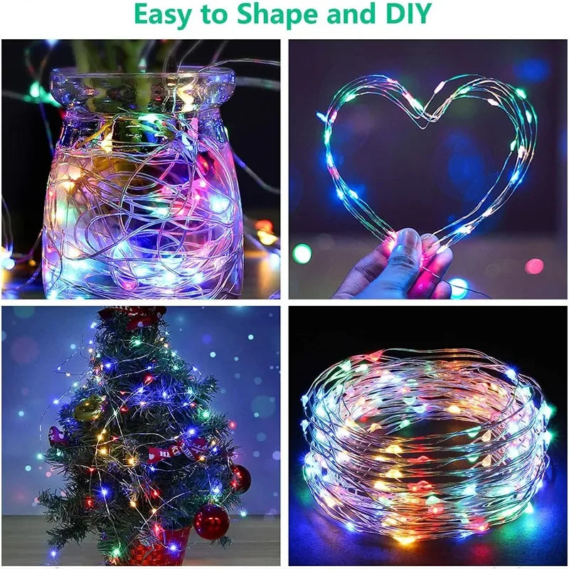 3M LED Curtain String Lights - USB Fairy Garland Lamp with 8 Modes for Home, Garden, Christmas 2024, Party, New Year, and Wedding Decoration