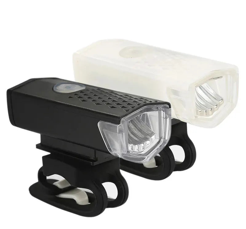 USB Rechargeable LED Bike Light Set - Front & Rear Headlight and Taillight for MTB & Road Cycling Safety