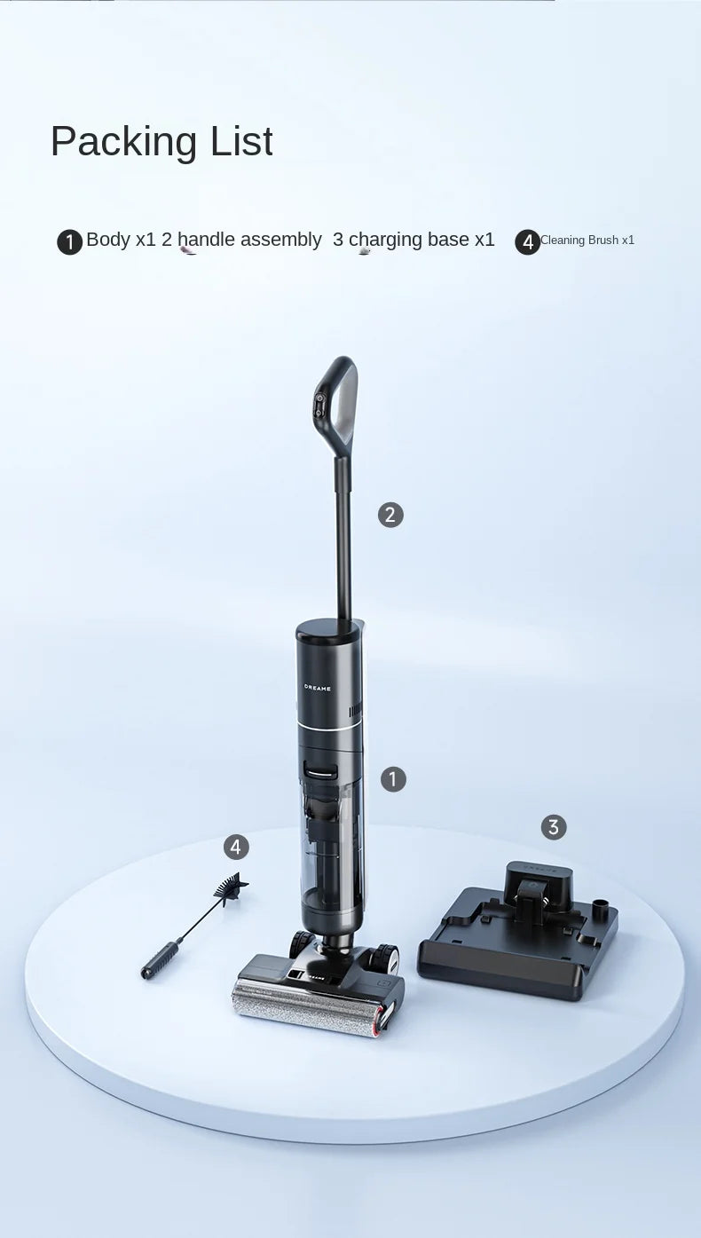DREAME H30 floor scrubber, hot washable, lying flat suction, mopping and sweeping integrated machine, floor scrubber