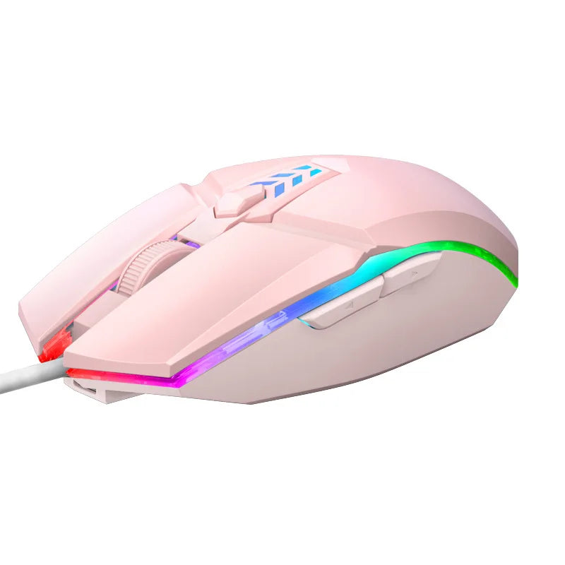 Robotsky 1600 DPI Wired Gaming Mouse | 6-Button Silent Ergonomic Design with Backlit RGB for PC & Laptop