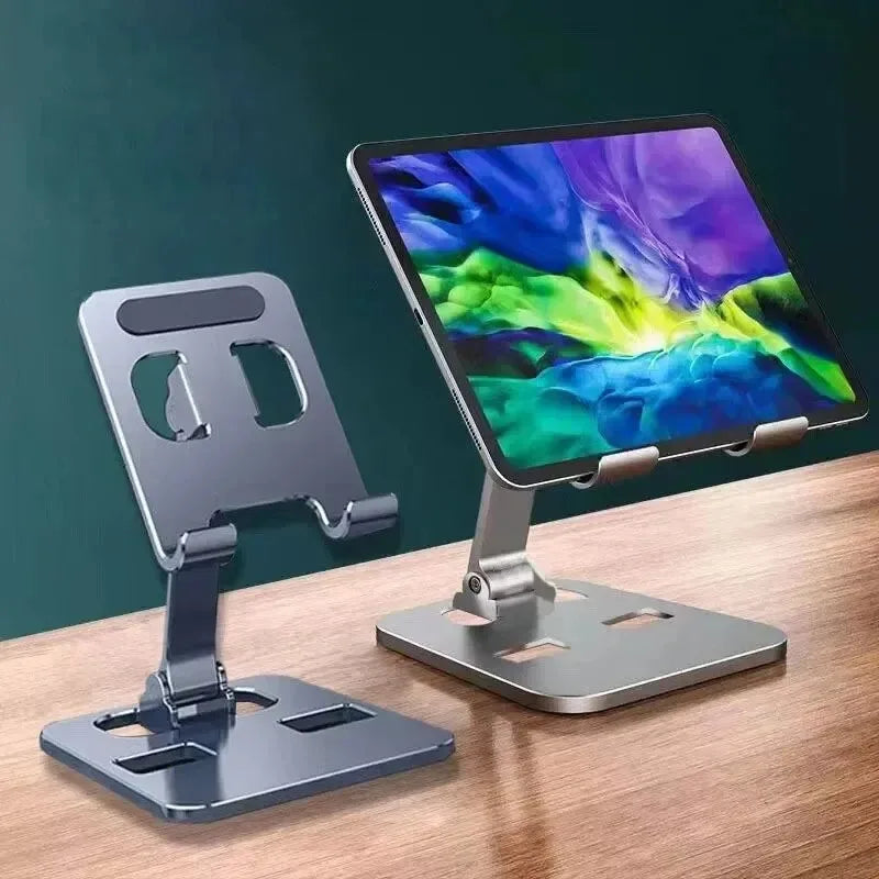 OLOPKY Adjustable Aluminum Phone & Tablet Stand | Universal Folding Desktop Holder for iPad, Mobile Phones, and Tablets