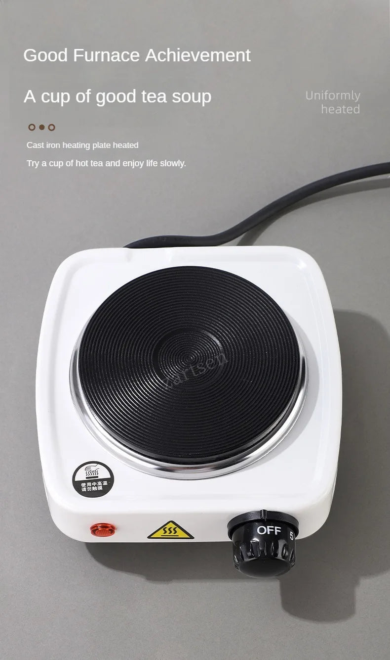 500W Electric Tea Warmer Stove Portable Cast Iron Hot Plate Coffee Milk Heater Adjustable Temperatur Induction Cooker