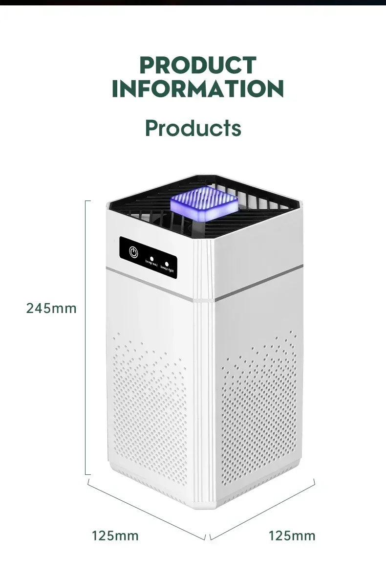 Air Purifier Smoke Odor Negative Ion Generator Air Cleaner for Household HEPA Filter Efficient Purifying Air Smart Formaldehyde