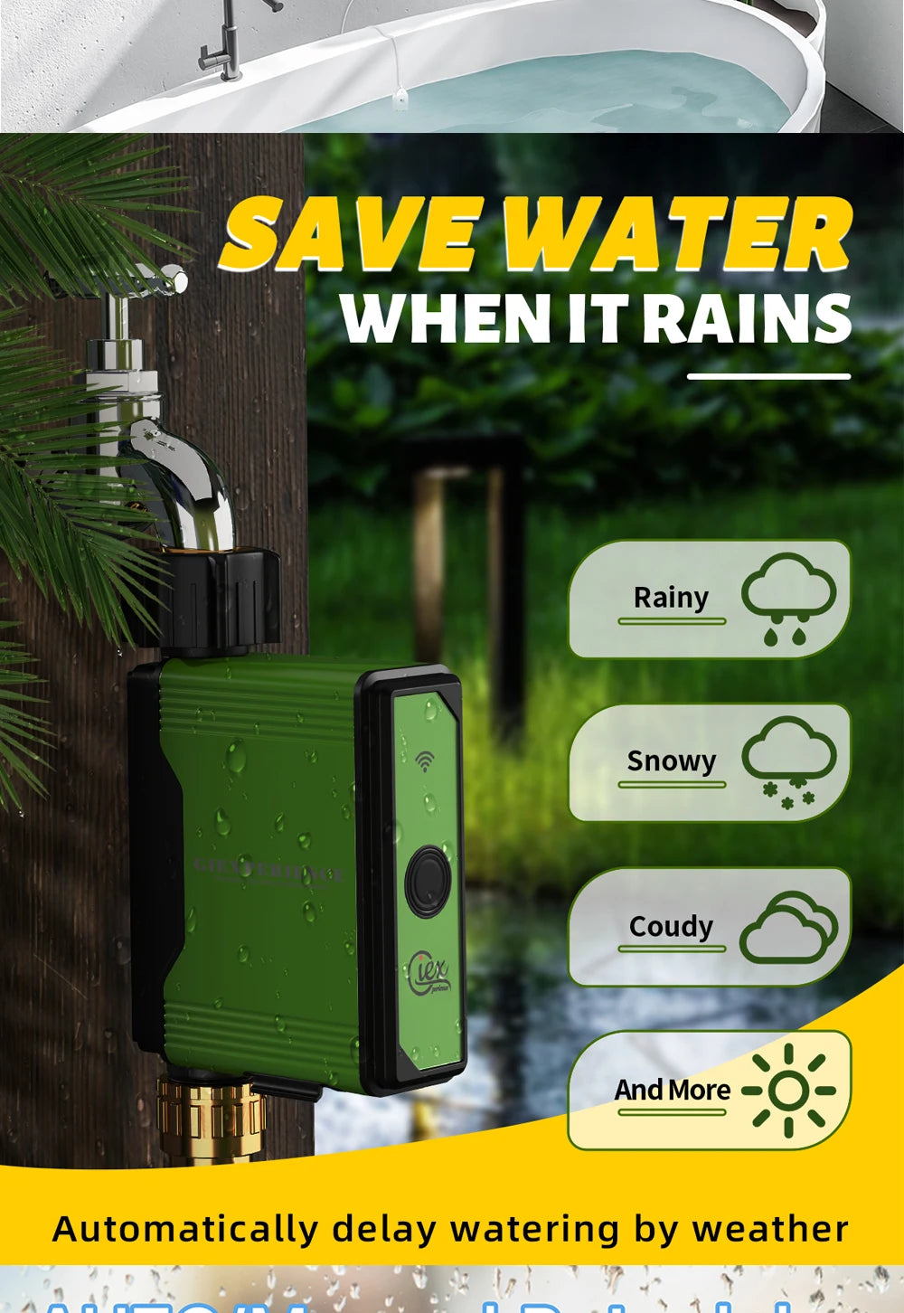 2024 NEW ZIGBEE WiFi Smart Garden Watering Timer - TUYA-Enabled Sprinkler and Drip Irrigation System with Built-in Water Flow Recorder