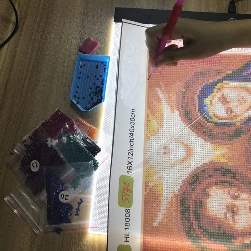 EDUP Dimmable LED Light Pad A3/A4/A5, 3-Level Brightness Tracing Light Box with Eye Protection for Drawing & Diamond Painting