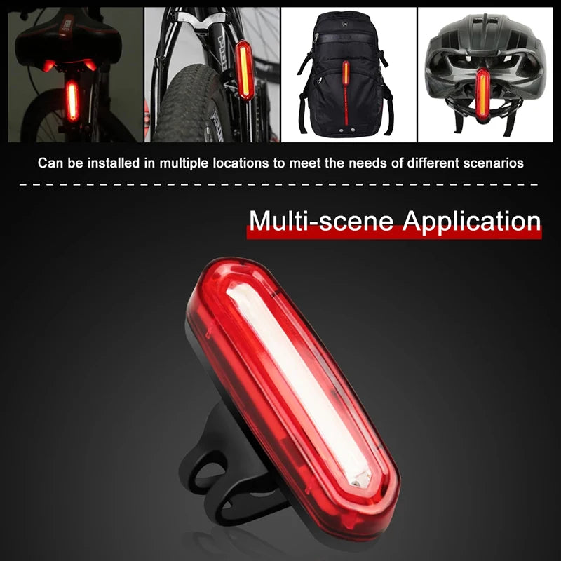 USB Rechargeable LED Bike Tail Light - Ultra Bright Night Cycling Warning Light for Mountain & Road Bikes