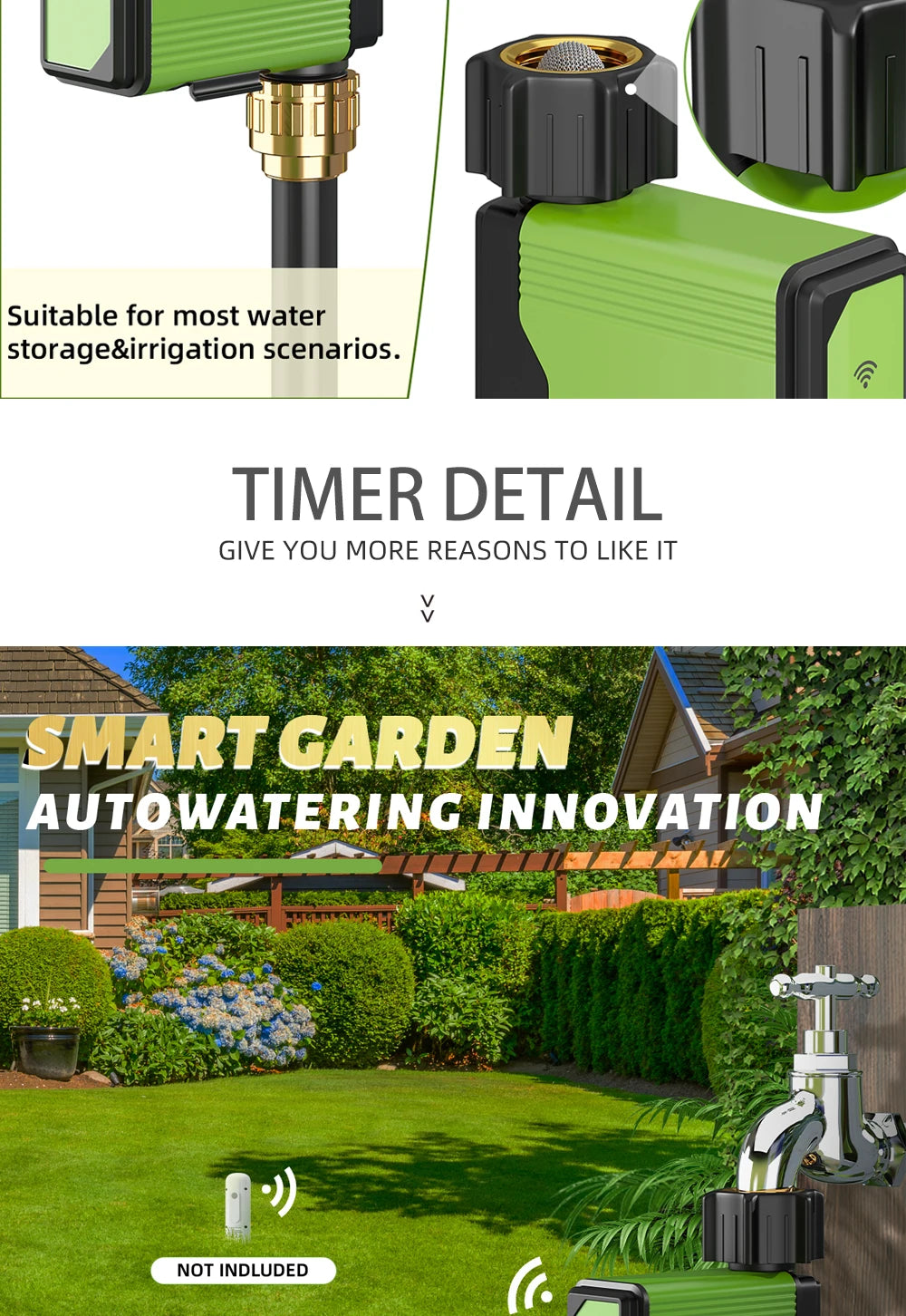 2024 NEW ZIGBEE WiFi Smart Garden Watering Timer - TUYA-Enabled Sprinkler and Drip Irrigation System with Built-in Water Flow Recorder