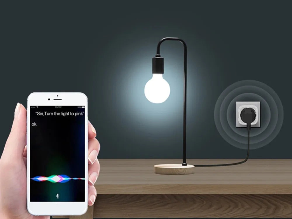 Cerhot Homekit 16A 3 Pin UK Smart Plug Wifi Plug Adapter Smart Home With apple Siri Alexa Google Timer Function Power Outlet Set