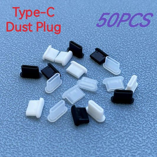 10/30/50PCS Type-C Silicone Dust Plugs | USB-C Charging Port Protectors for Samsung, Xiaomi, Huawei – Anti-Dust Caps