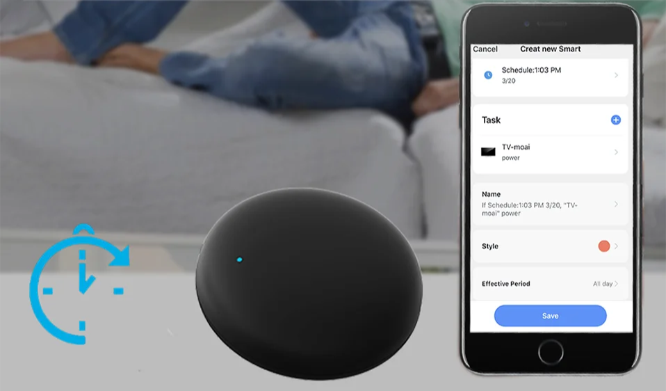 Tuya WiFi Smart IR Remote Control - Universal Remote for TV, AC, DVD, and Audio, Compatible with Alexa, Google Home, Smart Life App