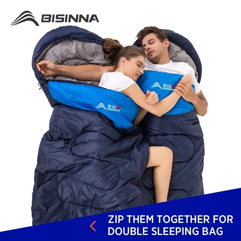 BISINNA Ultralight Waterproof Camping Sleeping Bag - Winter Warm Envelope Design for Backpacking, Hiking, and Outdoor Travel