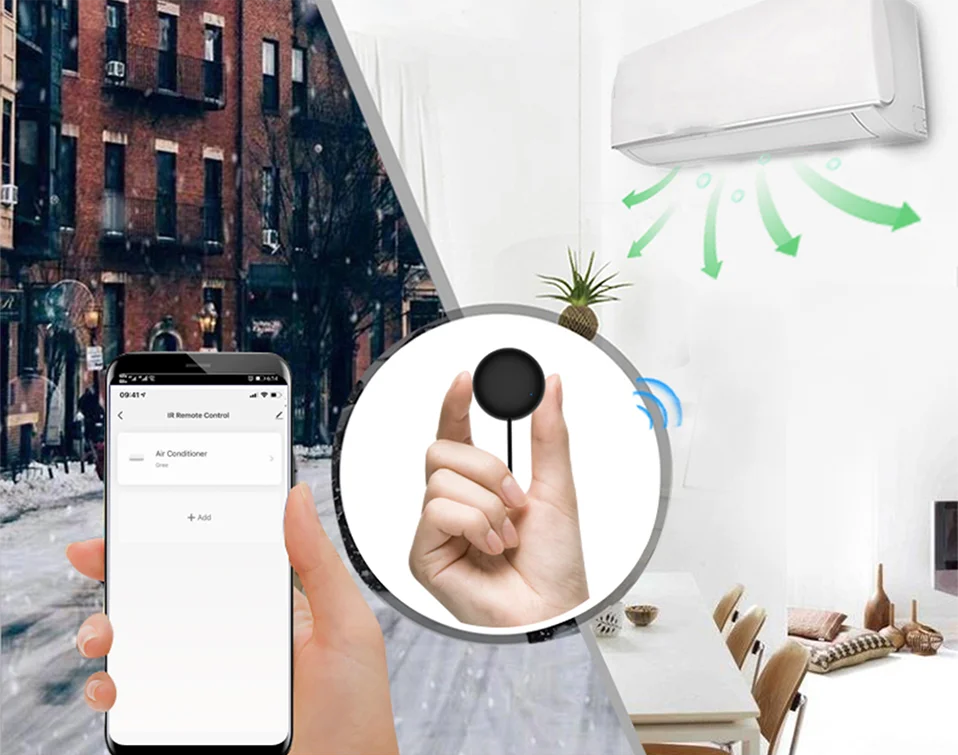 Tuya WiFi Smart IR Remote Control - Universal Remote for TV, AC, DVD, and Audio, Compatible with Alexa, Google Home, Smart Life App