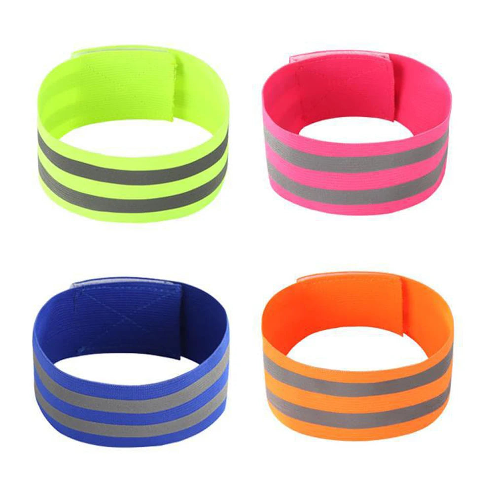 2PCS LED Reflective Armbands - Safety Light Bands for Wrist, Ankle, or Leg for Running & Night Cycling