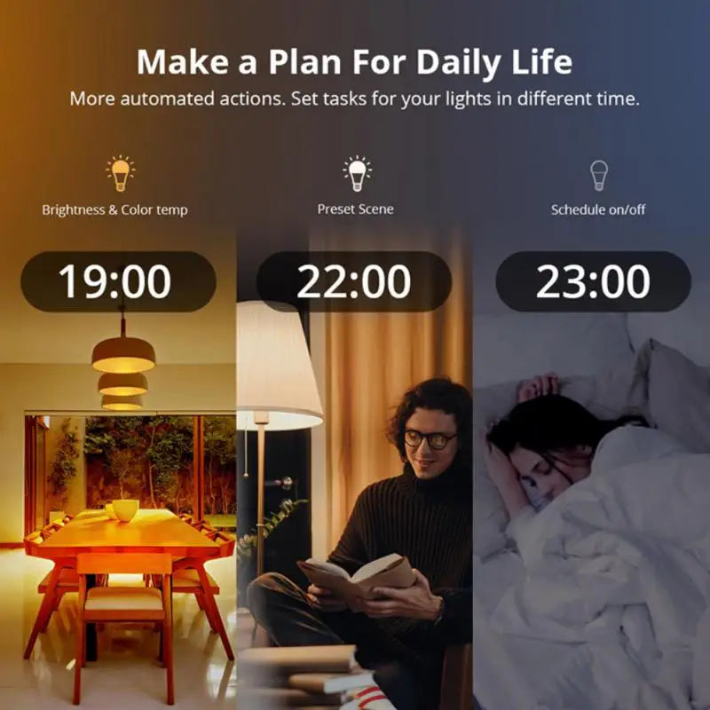 SONOFF Smart LED Bulbs (B02-B-A60/B05-BL-A60) – 9W dimmable Wi-Fi bulbs with eWeLink app control; works with Alexa and Google Home.