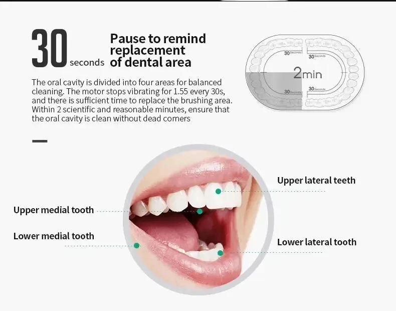 Electric Ultrasonic Toothbrush - Six-Speed Modes, USB Rechargeable, Waterproof, Soft Bristles, Automatic Tooth Cleaner (Couple Set)