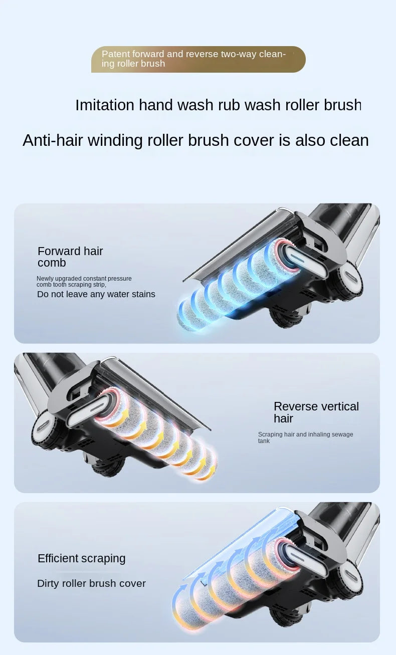 DREAME H30 floor scrubber, hot washable, lying flat suction, mopping and sweeping integrated machine, floor scrubber
