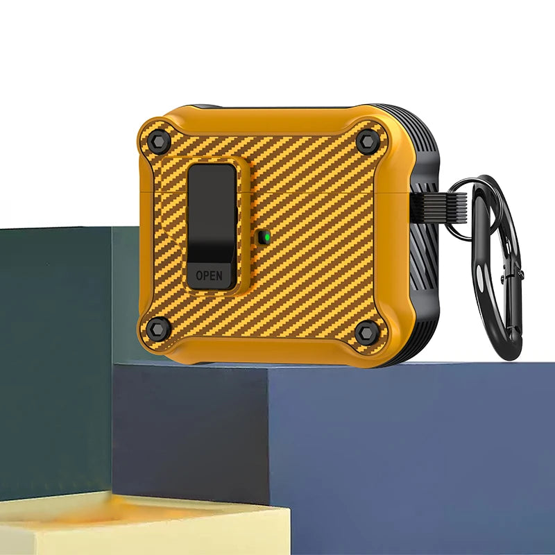 CASPTM Shockproof Case for AirPods Pro (2nd/3rd Gen) – Durable security lock cover for AirPods 3 and Pro 2 (2023).