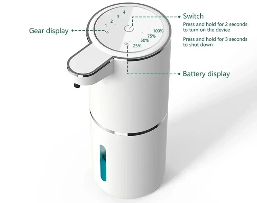Xiaomi 380ML Automatic Foam Soap Dispenser P11 | Smart Hand Washing Machine with USB Charging – White ABS Material