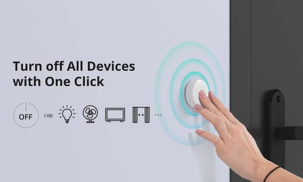 SONOFF SNZB-01P Smart Scene Button – Zigbee wireless button for eWeLink app, Alexa, and Home Assistant.