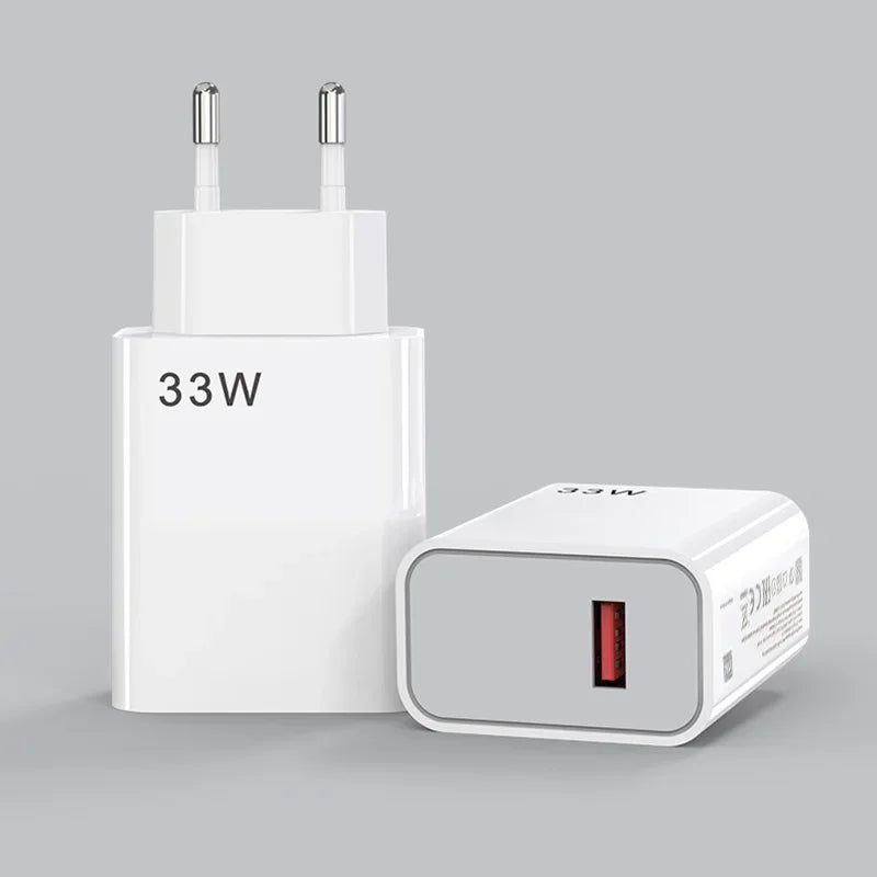 Xiaomi 120W USB Fast Charger Adapter with QC 3.0 & 6A USB-C Cable – High-Speed Charging for Xiaomi, Huawei, Samsung, and More