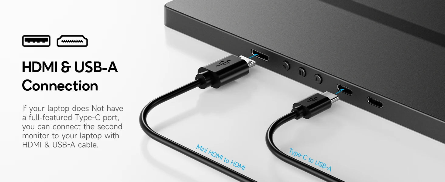 Dopesplay 14.1inch Laptops Screen Extender Triple Dual FHD 1200P IPS Portable Monitors For Windows Mac Android Chrome 14-17inch