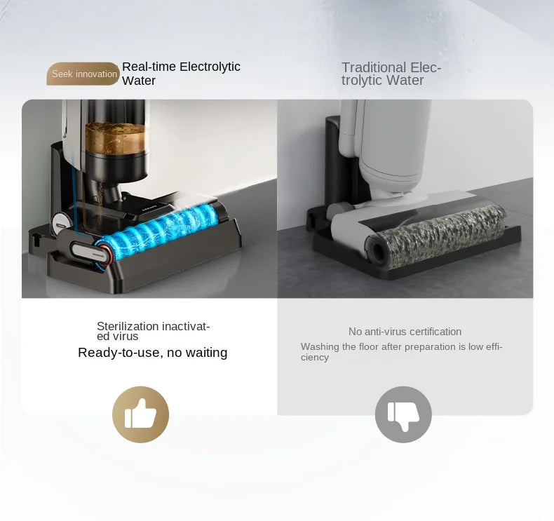 DREAME H30 floor scrubber, hot washable, lying flat suction, mopping and sweeping integrated machine, floor scrubber