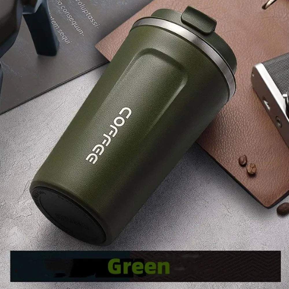 Watersy Stainless Steel Thermal Travel Mug – 380ML/510ML Leakproof Insulated Coffee Cup for Tea and Drinks