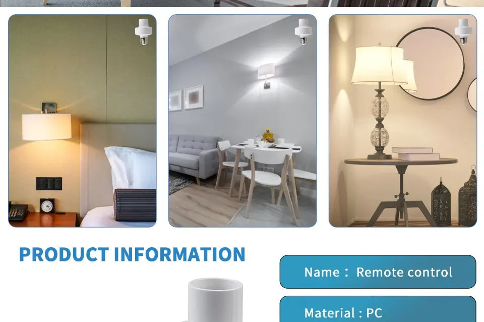 E27 Wireless Remote Control Light Socket Lamp Holder 20M Range For LED Bulbs Lamp Socket Wireless Light Switch Kit AC110V-240V