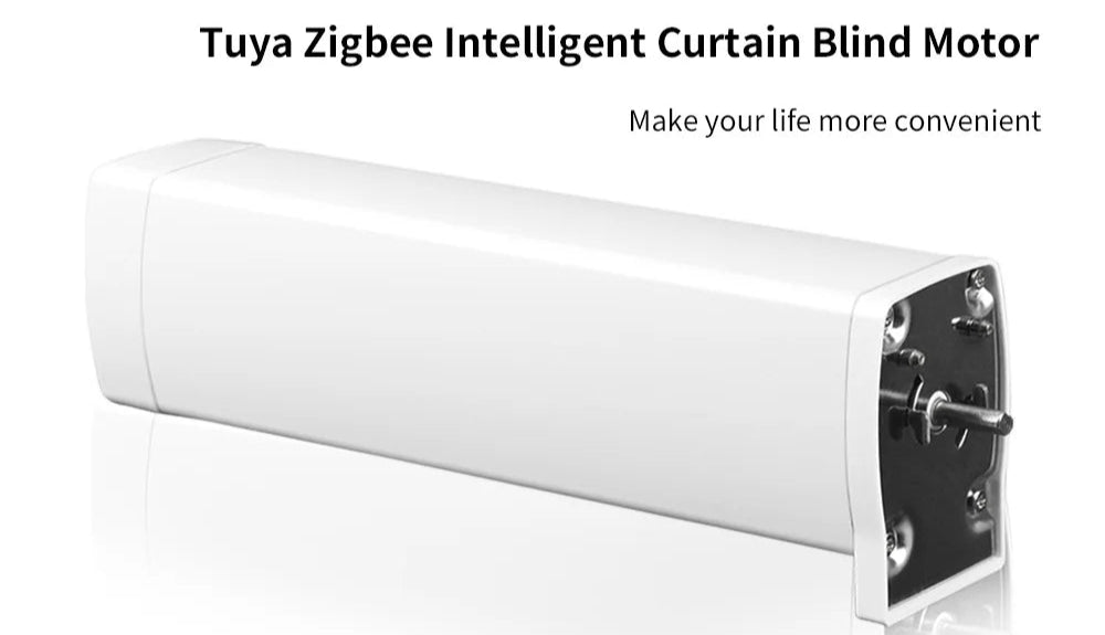 Smart Tuya WiFi/Zigbee Electric Curtain Motor with RF Remote - 22.5CM, App Control, Compatible with Alexa, Google Assistant, and SmartThings