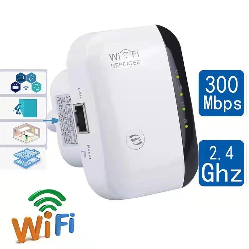 300Mbps Wireless WIFI Repeater 2.4G Router Wifi Range Extender Wi-Fi Amplifier 802.11N Card Adapter For PC Home/Office