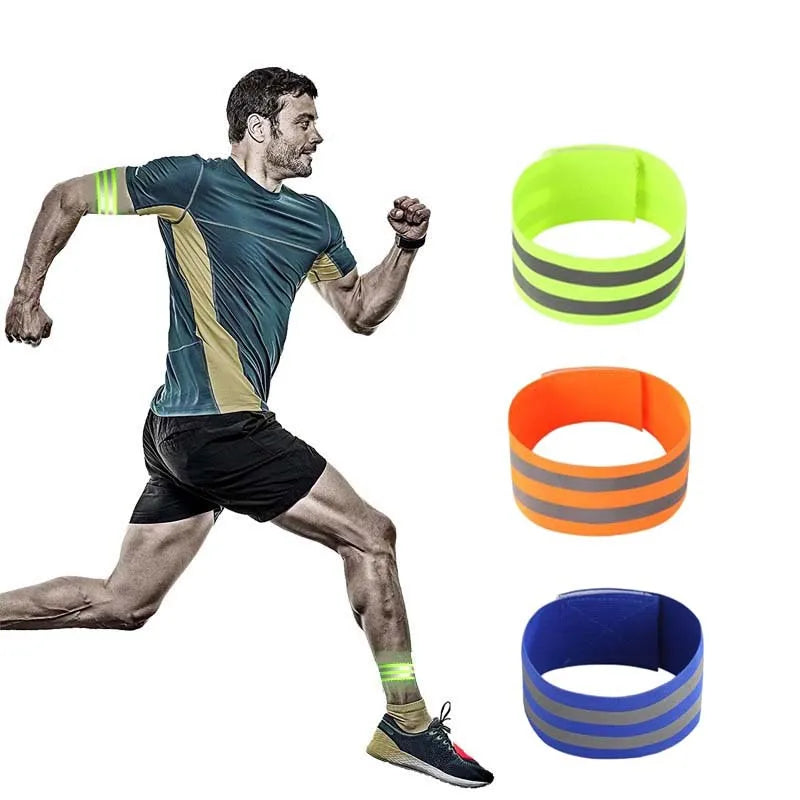 2PCS LED Reflective Armbands - Safety Light Bands for Wrist, Ankle, or Leg for Running & Night Cycling