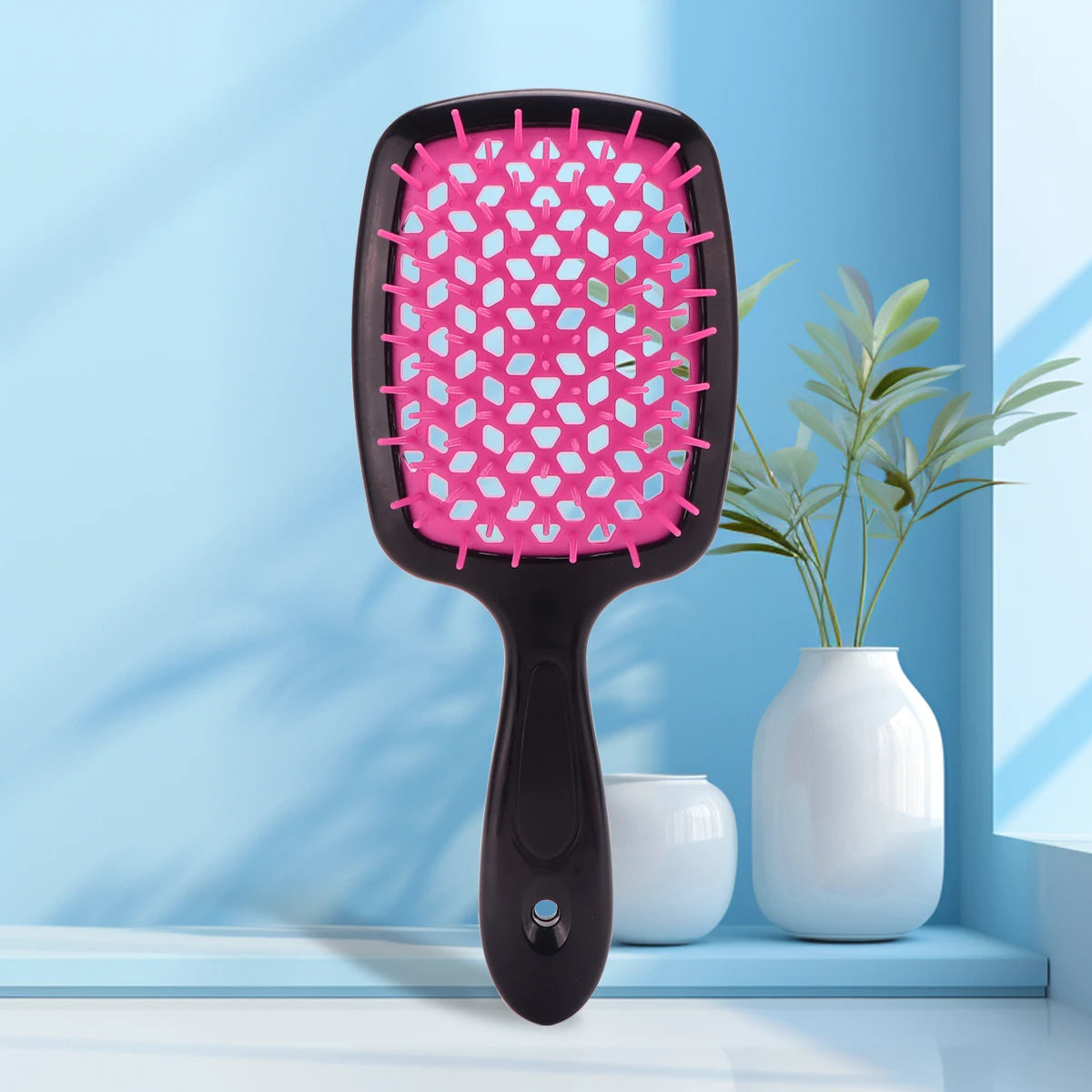 BARBERTOP Air Cushion Hair Brush - Anti-Static Detangling Comb for Wet & Curly Hair - Scalp Massage Styling Tool for Barber & Home Use