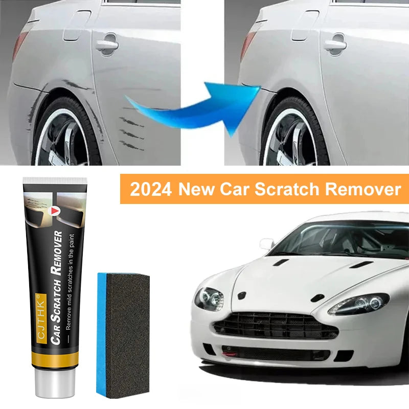 Car Scratch Remover and Polishing Paste with Sponge - Paint Repair for Smooth and Shiny Car Body