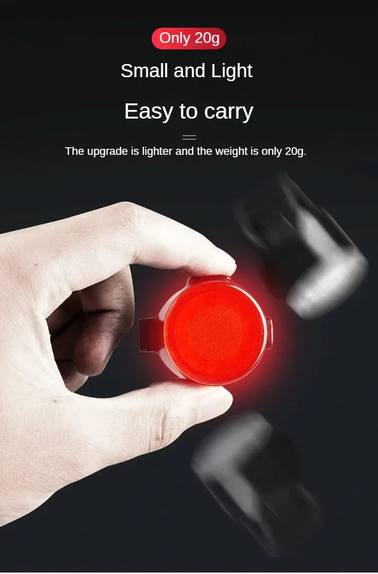 Waterproof LED Bicycle Taillight - Battery-Powered Rear Warning Light for MTB & Road Cycling