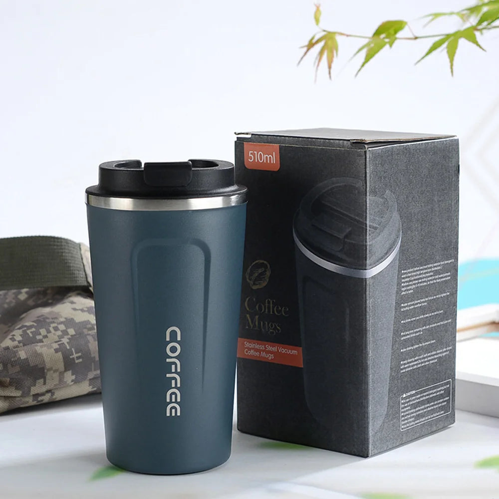 Watersy Stainless Steel Thermal Travel Mug – 380ML/510ML Leakproof Insulated Coffee Cup for Tea and Drinks